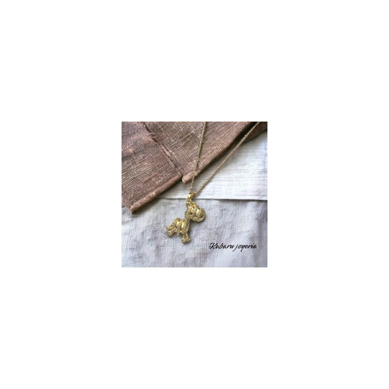 Collar dorado acero inoxidable Horse