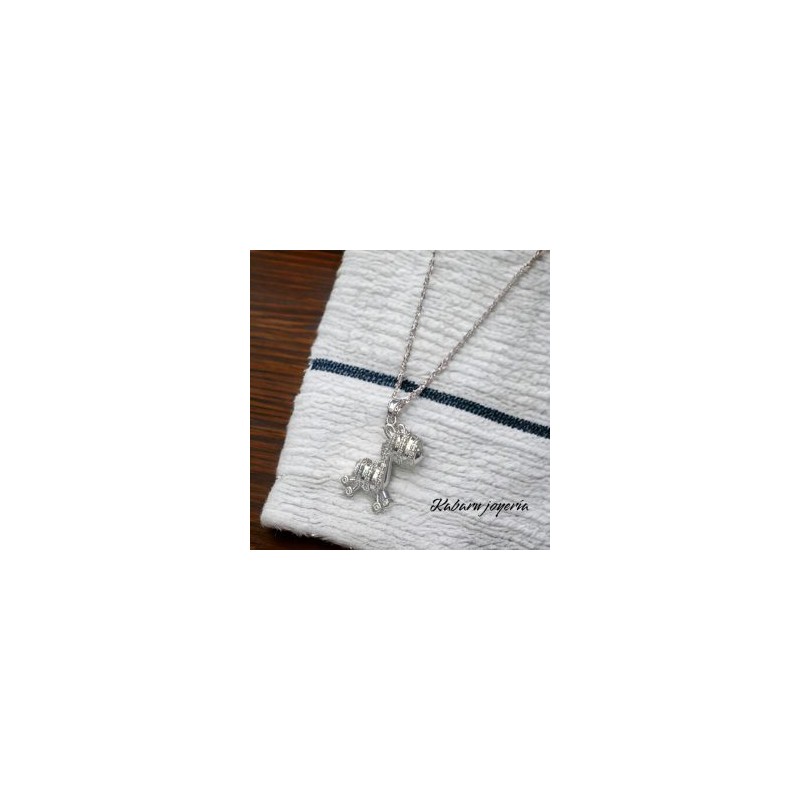 Collar color plata  acero inoxidable Horse