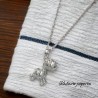 Collar color plata  acero inoxidable Horse