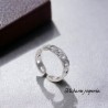 Anillo ajustable  acero inoxidable color plata