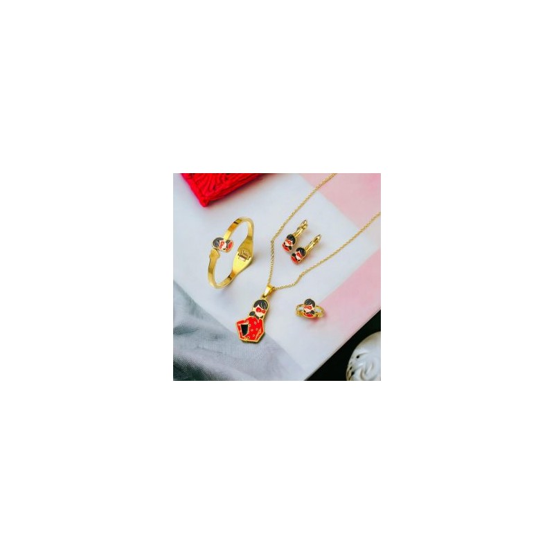 Conjunto acero inoxidable niñas Ladybug