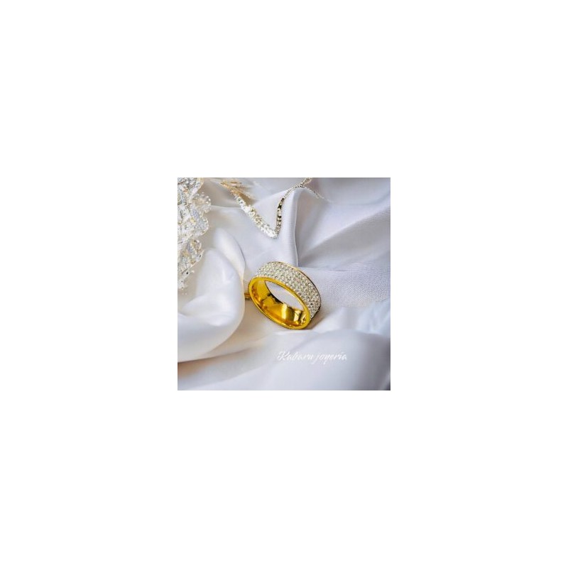 Anillo T10 matrimonio acero inoxidable dorado