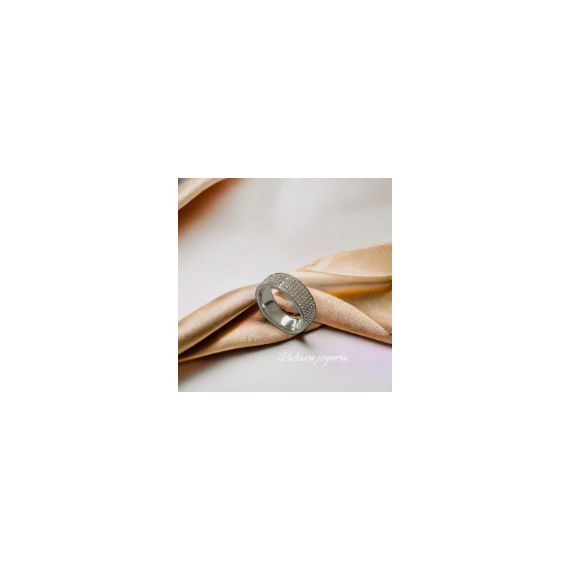 Anillo T6 matrimonio acero inoxidable color plata
