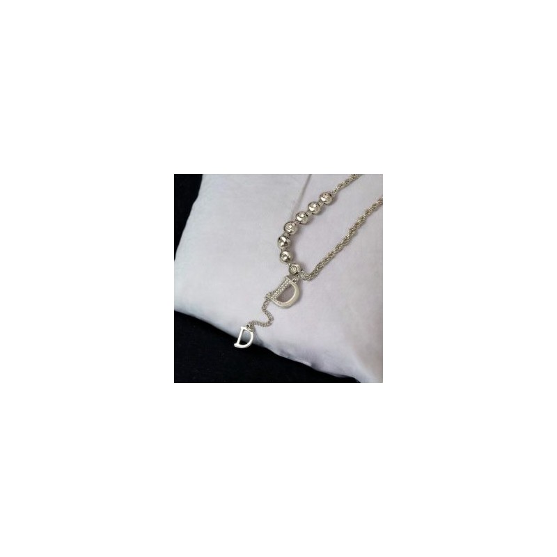 Collar color plata acero inoxidable D