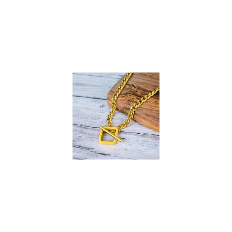 Collar dorado acero inoxidable hebilla
