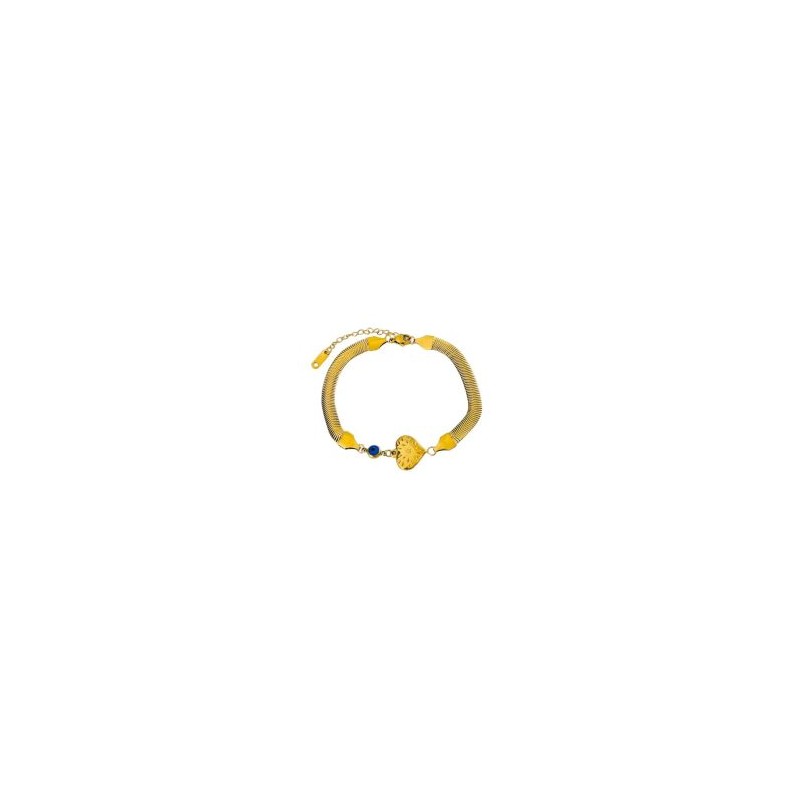 Pulsera planchada acero inoxidable corazon