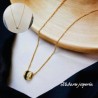Collar barril 2 tonos  acero inoxidable