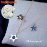 Collar acero inoxidable estrellas negra blanca y azul