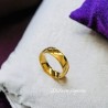 Anillo T8 matrimonio acero inoxidable dorado rayas