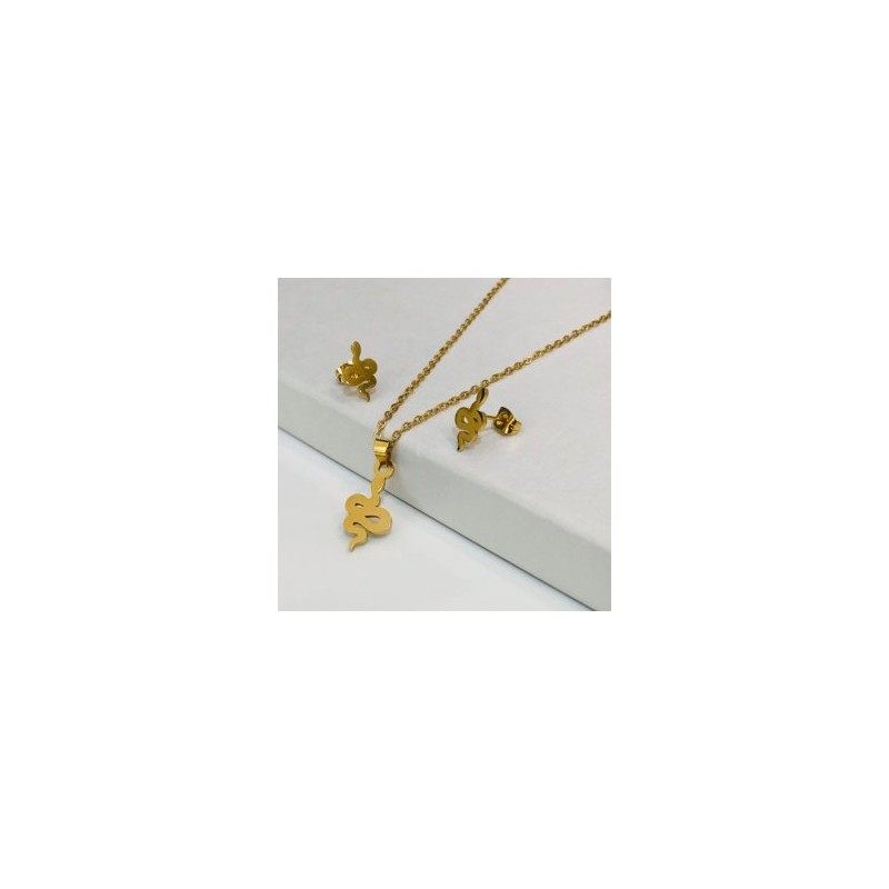 Conjunto económico acero inoxidable moda serpiente