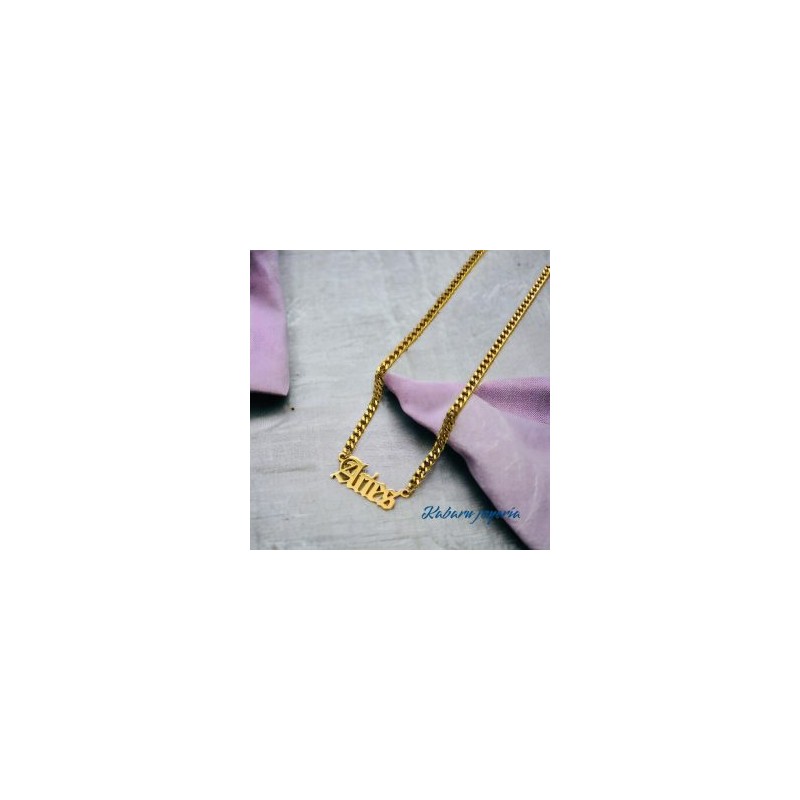 Collar acero inoxidable signo zodiacal Aries