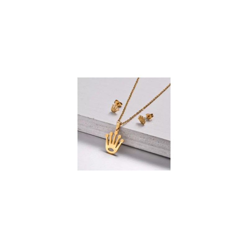 Conjunto económico acero inoxidable moda Rolex