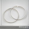Arracadas circular color plata 95 mm Acero inoxidable 316L