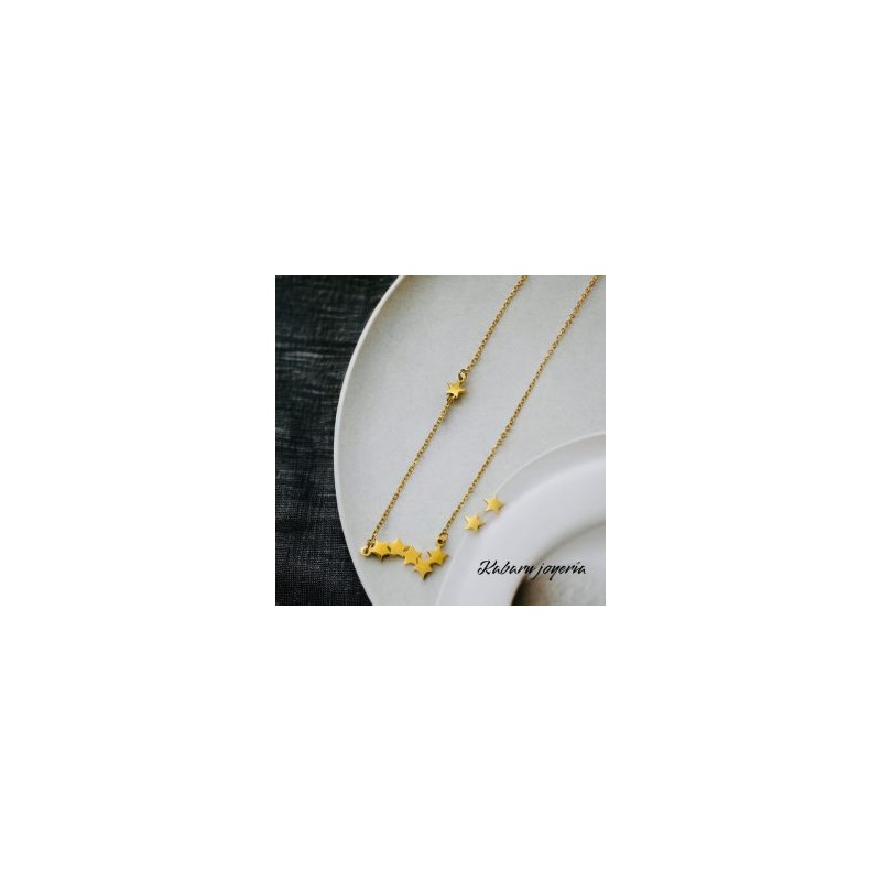 Conjunto mujer acero inoxidable barra estrellas