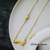 Conjunto mujer acero inoxidable barra estrellas