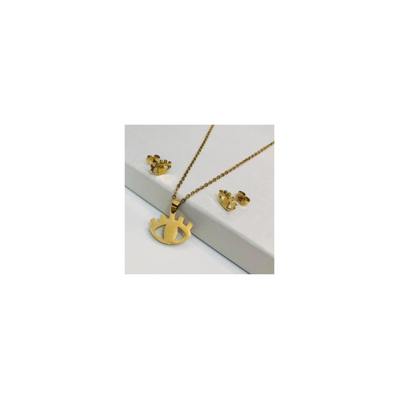 Conjunto económico acero inoxidable moda ojo