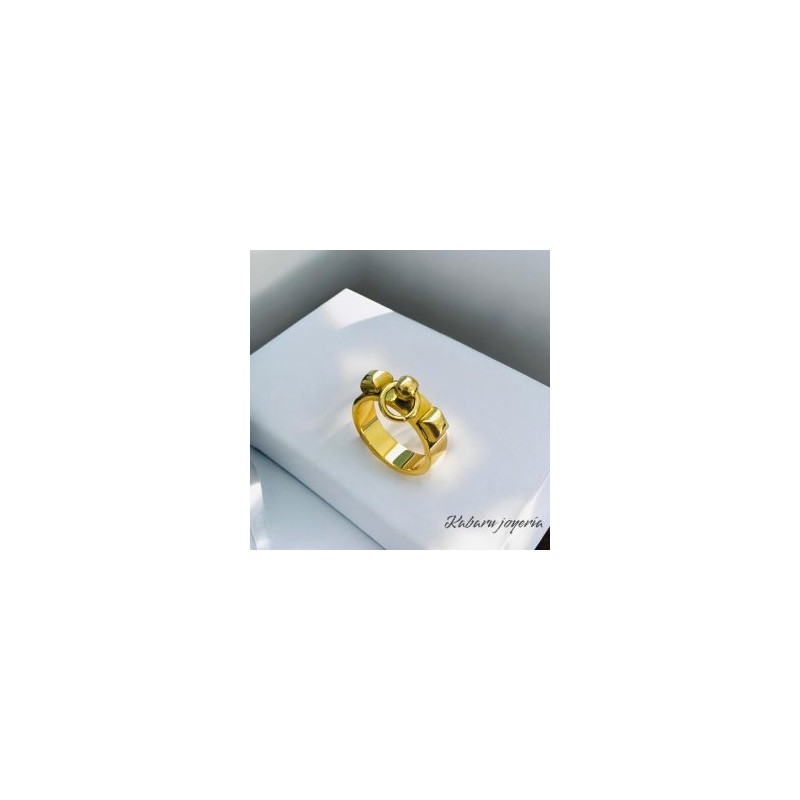 Anillo T6 acero inoxidable moda picos dije circulo