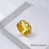 Anillo dorado acero inoxidable moda picos T7