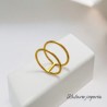 Anillo dorado acero inoxidable moda juvenil T6