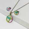 Conjunto metálico acero inoxidable diseño libélula