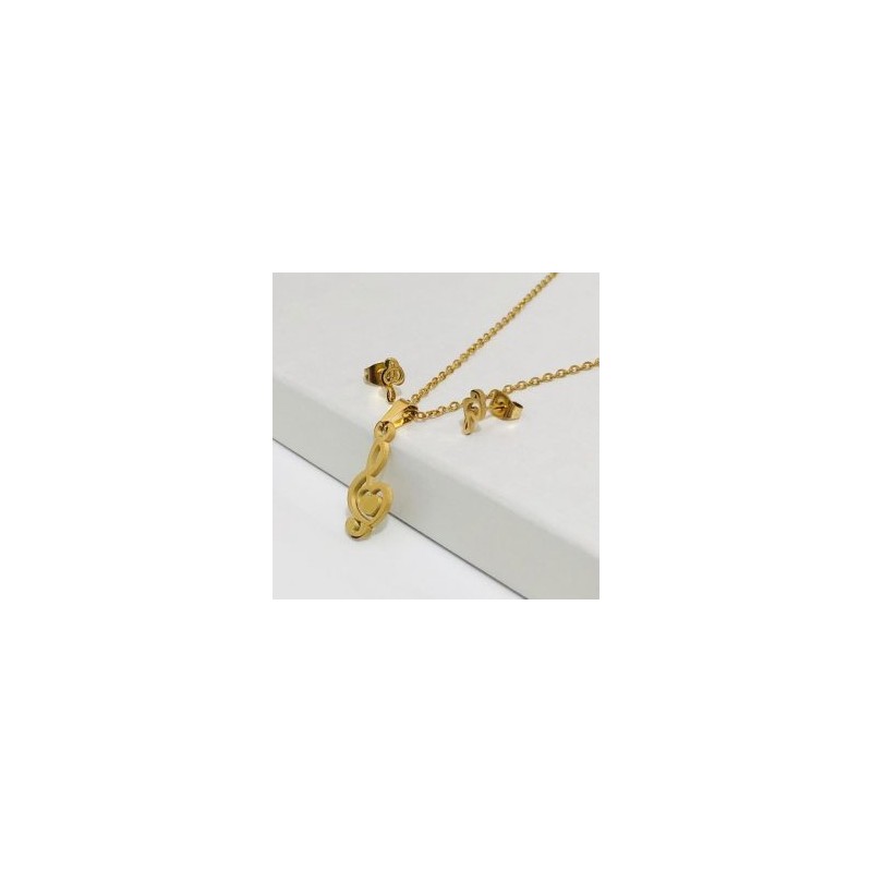 Conjunto económico acero inoxidable moda musica