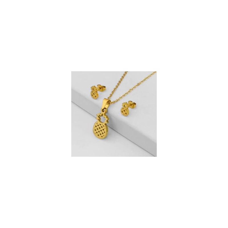 Conjunto economico acero inoxidable moda piñas