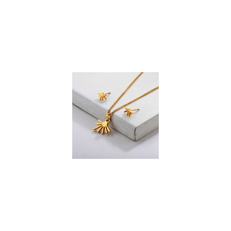 Conjunto económico acero inoxidable moda luz