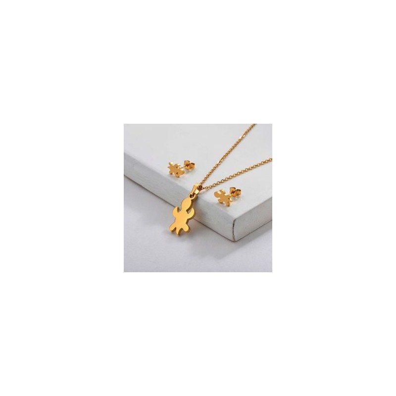 Conjunto económico acero inoxidable moda tortuga