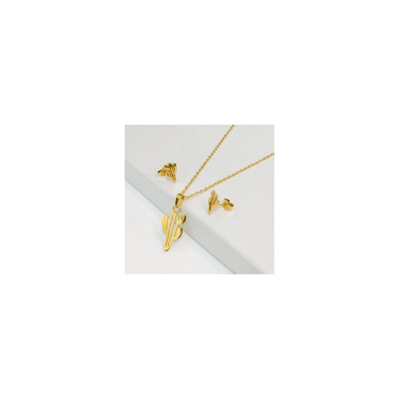Conjunto económico acero inoxidable moda cactus
