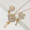 Collar y aretes mujer acero inoxidable llave infinitum