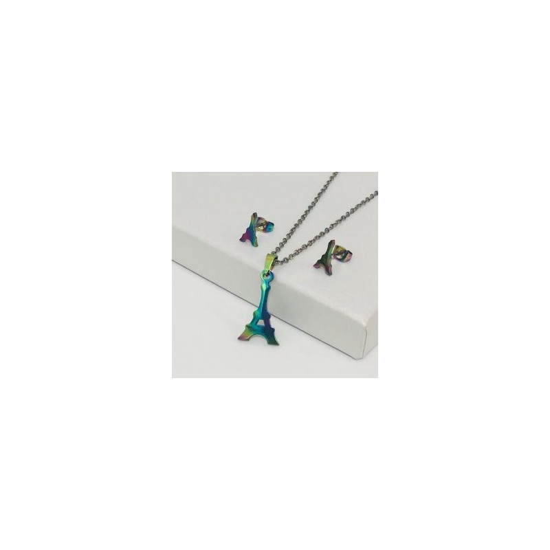 Conjunto metálico acero inoxidable diseño Paris